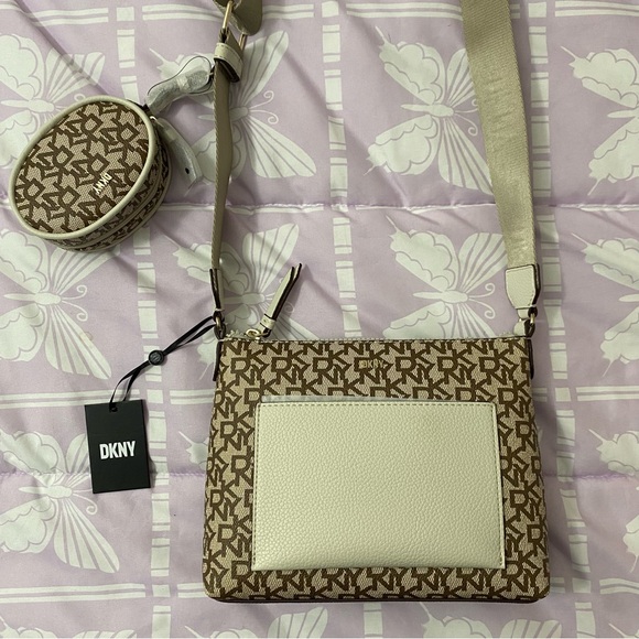 Dkny Handbags - DKNY Crossbody Bag With Coin Purse Brown